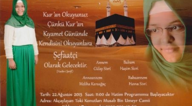 GAZİ KIZIMIZIN HATİM PROGRAMI