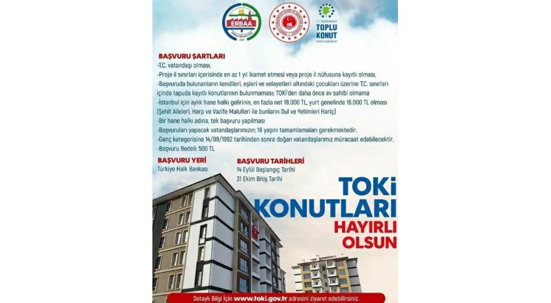 250 BİN SOSYAL KONUT PROJESİ BAŞVURU BILGILENDIRME FORMU